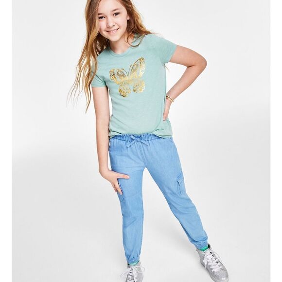 Big Girls Denim Cargo Joggers,‎ - Picture 4 of 6